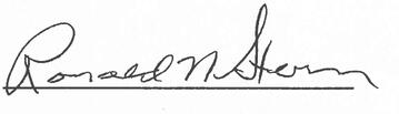 Signature for Ronald N. Stern
